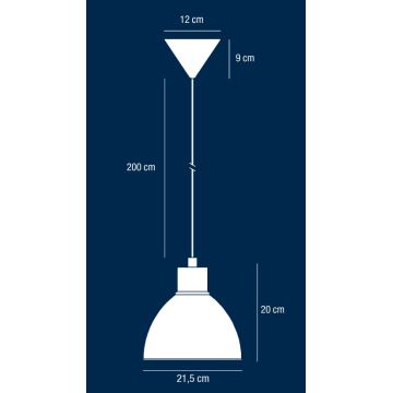 Nordlux - Lühter POP 1xE27/40W/230V must/kuldne