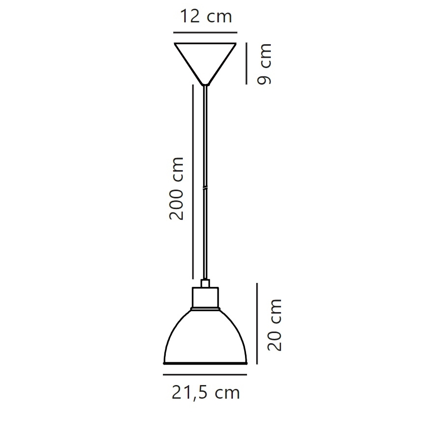 Nordlux - Lühter POP 1xE27/40W/230V valge