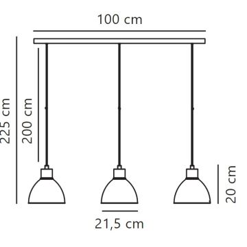 Nordlux - Lühter POP 3xE27/40W/230V must/kuldne