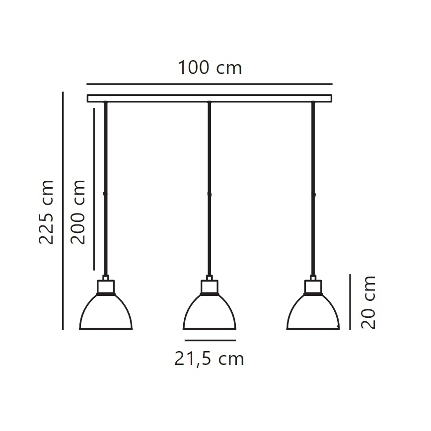 Nordlux - Lühter POP 3xE27/40W/230V must/kuldne