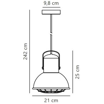 Nordlux - Lühter PORTER 1xE27/60W/230V