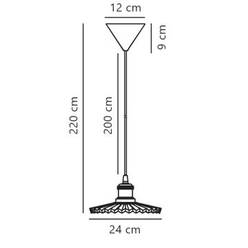 Nordlux - Lühter TORINA 1xE27/40W/230V d. 24 cm