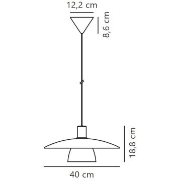 Nordlux - Lühter VERONA 1xE27/40W/230V