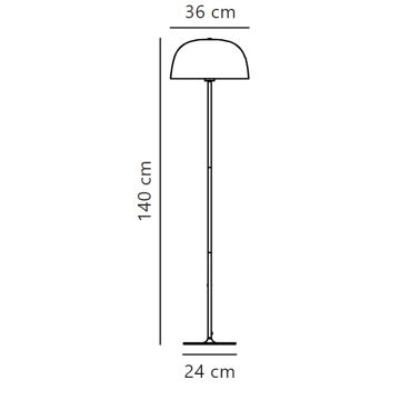 Nordlux - Põrandalamp CERA 1xE27/60W/230V kuldne