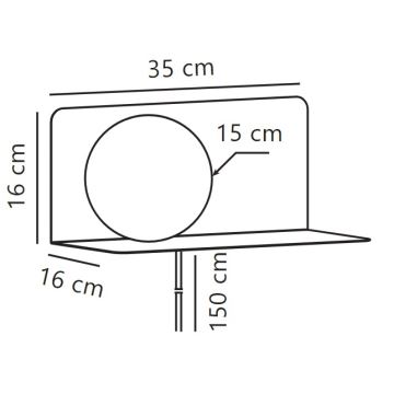 Nordlux - Riiuliga seinavalgusti LILIBETH 1xE14/25W/230V must