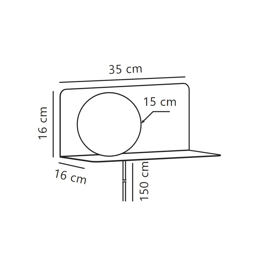 Nordlux - Riiuliga seinavalgusti LILIBETH 1xE14/25W/230V must