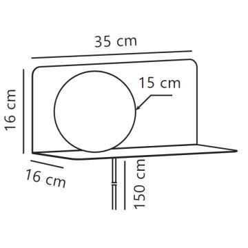 Nordlux - Riiuliga seinavalgusti LILIBETH 1xE14/25W/230V pruun