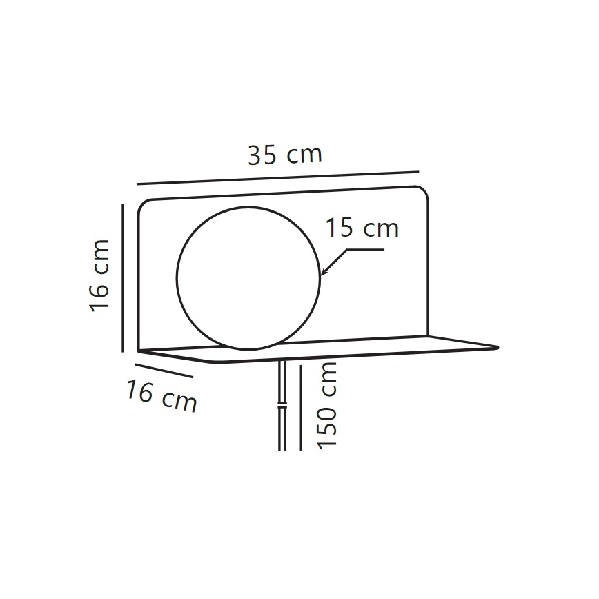 Nordlux - Riiuliga seinavalgusti LILIBETH 1xE14/25W/230V pruun