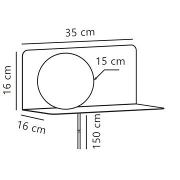 Nordlux - Riiuliga seinavalgusti LILIBETH 1xE14/25W/230V sinine