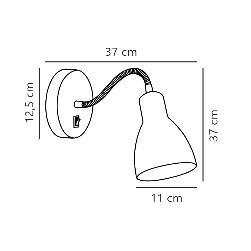 Nordlux - Seinavalgusti CYCLONE 1xE14/15W/230V must