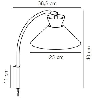 Nordlux - Seinavalgusti DIAL 1xE27/40W/230V hall