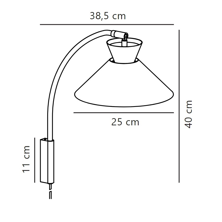 Nordlux - Seinavalgusti DIAL 1xE27/40W/230V must