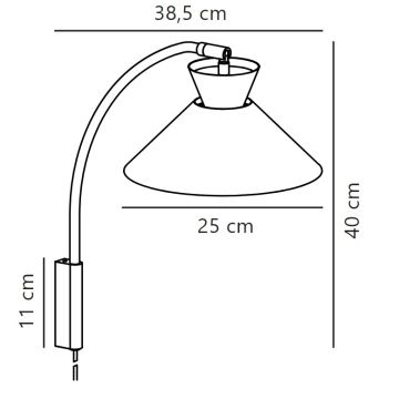 Nordlux - Seinavalgusti DIAL 1xE27/40W/230V valge