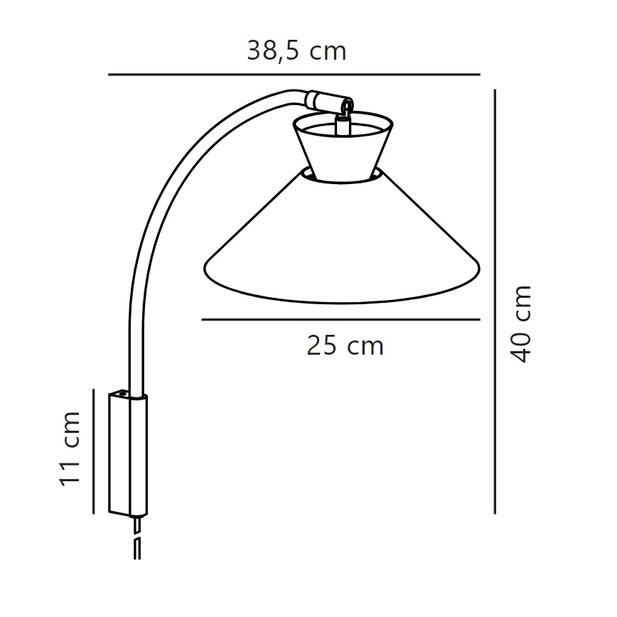 Nordlux - Seinavalgusti DIAL 1xE27/40W/230V valge