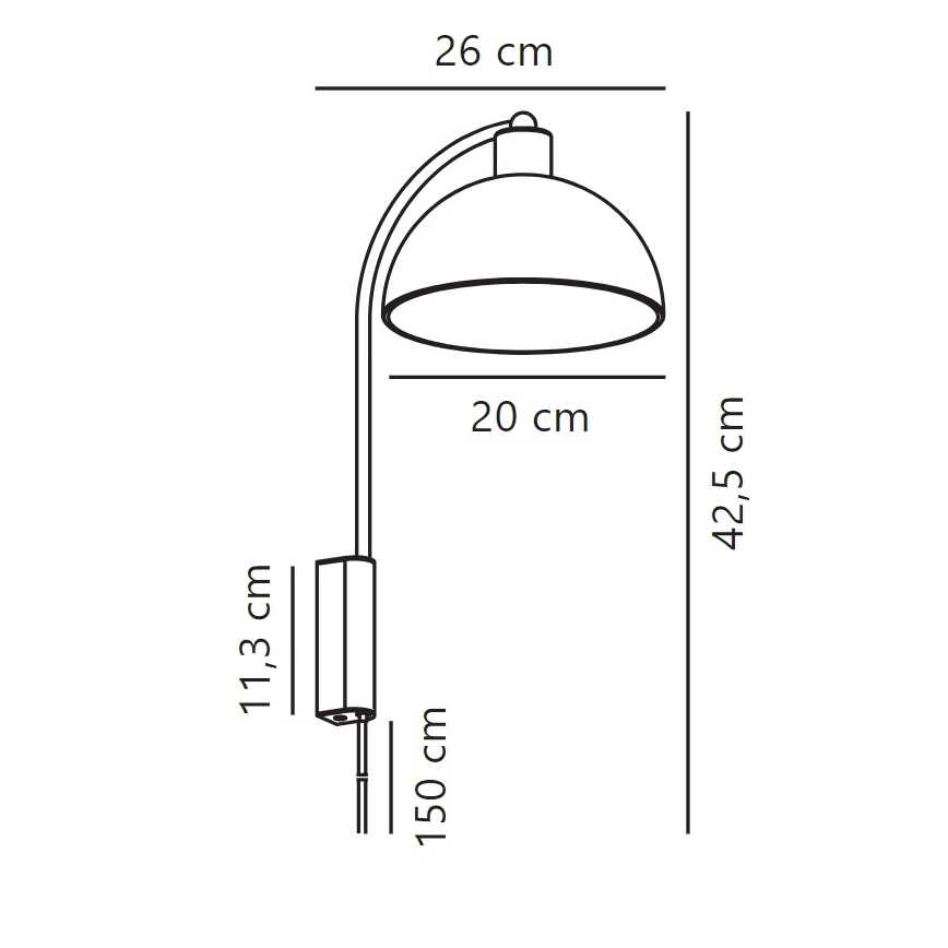 Nordlux - Seinavalgusti ELLEN 1xE14/40W/230V kuldne