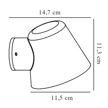 Nordlux - Väli seinavalgusti ALERIA 1xGU10/35W/230V IP44