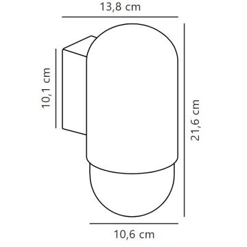 Nordlux - Väli seinavalgusti HEKA 1xE27/60W/230V IP54 beež