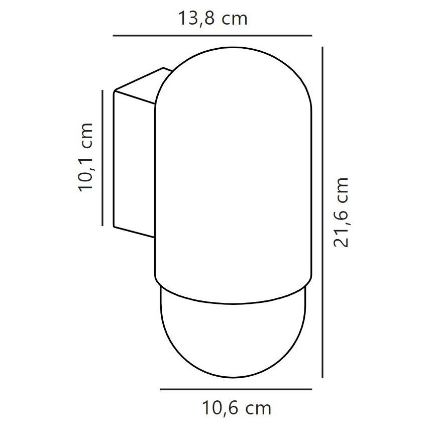 Nordlux - Väli seinavalgusti HEKA 1xE27/60W/230V IP54 beež