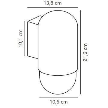 Nordlux - Väli seinavalgusti HEKA 1xE27/60W/230V IP54 must