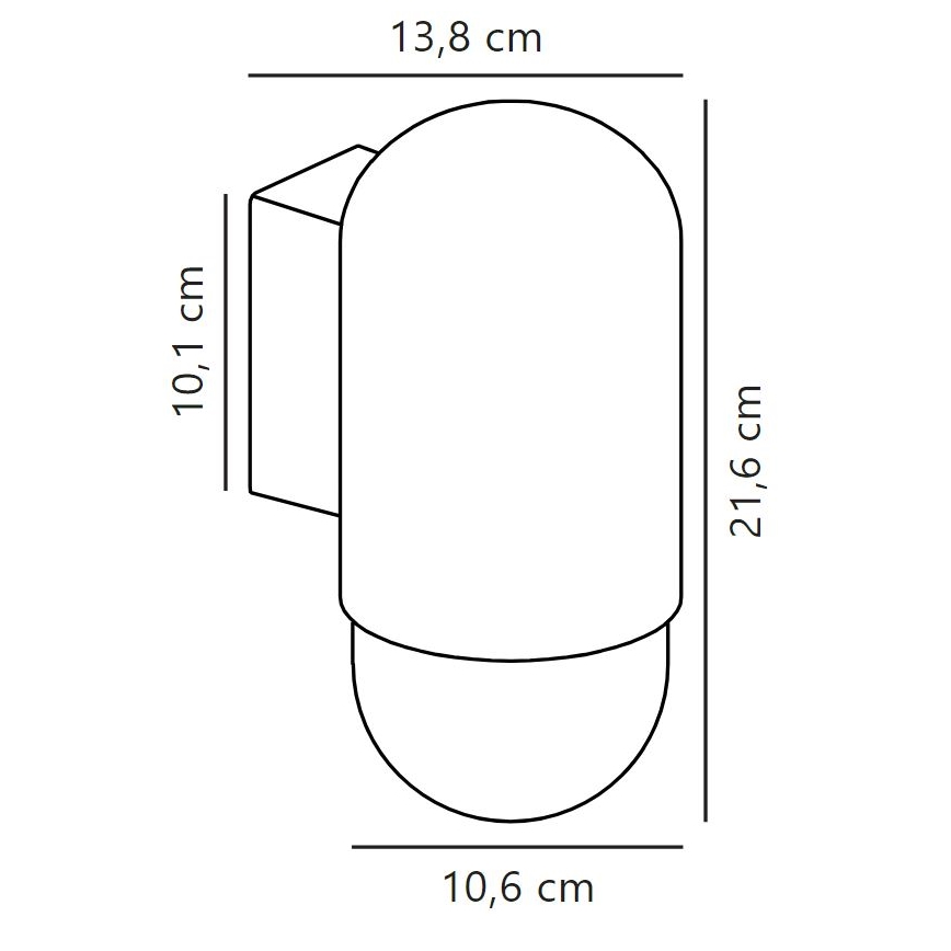 Nordlux - Väli seinavalgusti HEKA 1xE27/60W/230V IP54 must