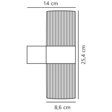 Nordlux - Väli seinavalgusti KYKLOP 2xGU10/25W/230V IP54 must