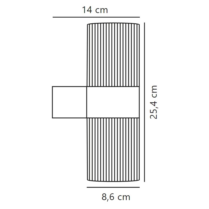 Nordlux - Väli seinavalgusti KYKLOP 2xGU10/25W/230V IP54 must