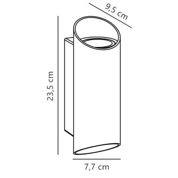 Nordlux - Väli seinavalgusti NICO 2xGU10/25W/230V IP54 must