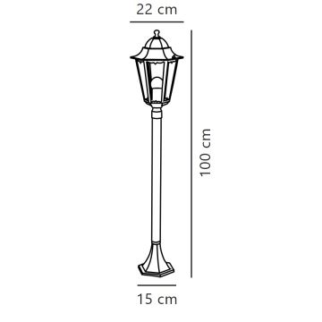 Nordlux - Välivalgusti CARDIFF 1xE27/60W/230V IP44