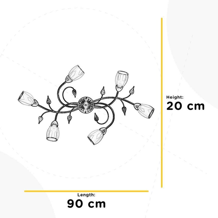 ONLI - Laevalgusti LILIANA 6xE14/6W/230V