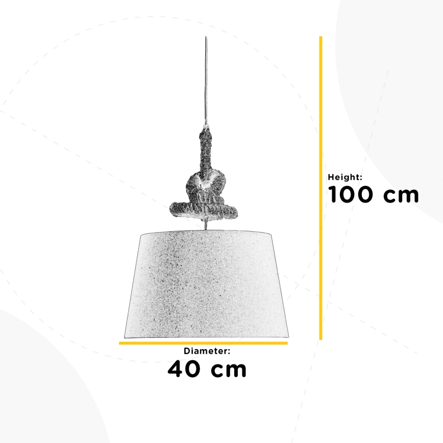 ONLI - Lühter CORDA 1xE27/22W/230V beež