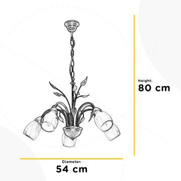 ONLI - Lühter LILIANA 5xE14/6W/230V