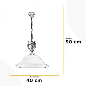 ONLI - Lühter MIRA 1xE27/22W/230V d. 40 cm