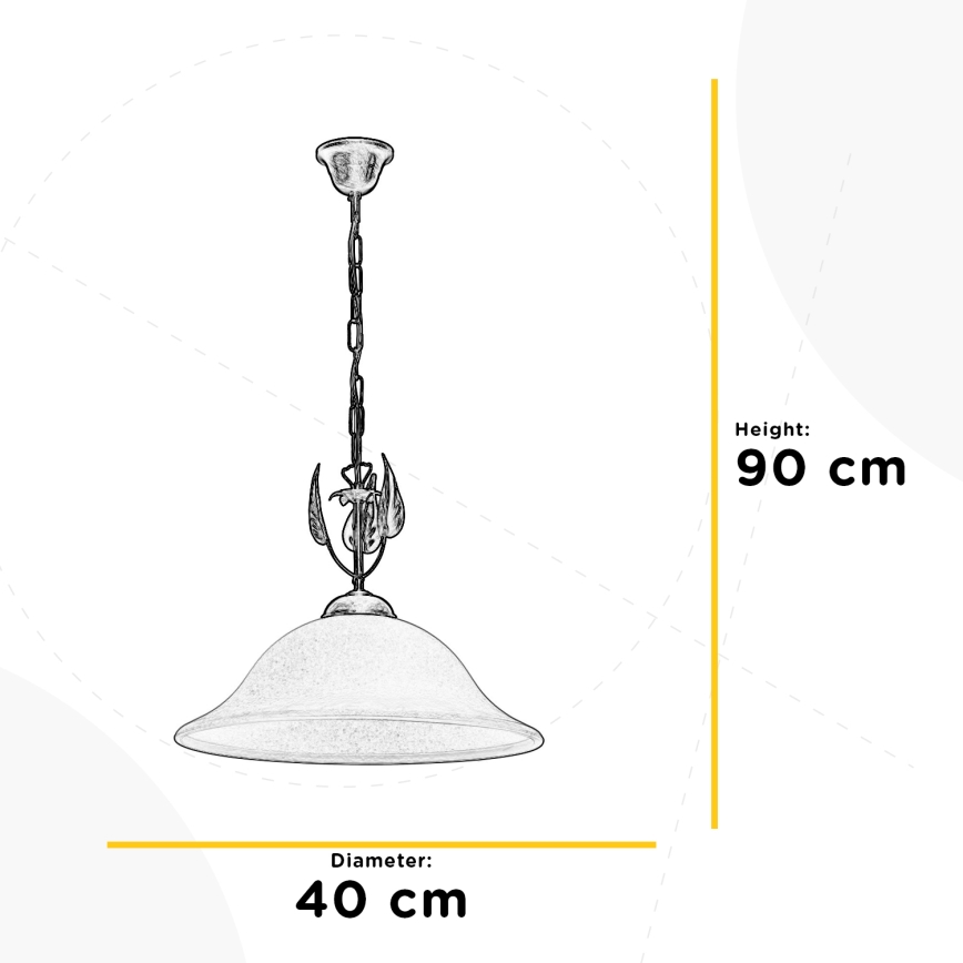 ONLI - Lühter MIRA 1xE27/22W/230V d. 40 cm