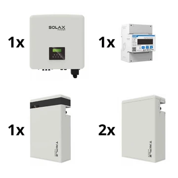 Päikesepaneelitarvikute komplekt: 10kW SOLAX muundur 3f + 17,4 kWh TRIPLE Power aku + elektromeeter 3f