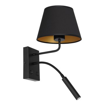 Paindlik lamp ARDEN 1xE27/60W/230V + 1xG9/8W must/kuldne