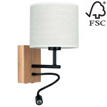 Paindlik lamp BOHO 1xE27/25W + LED/1W/230V tamm – FSC sertifitseeritud