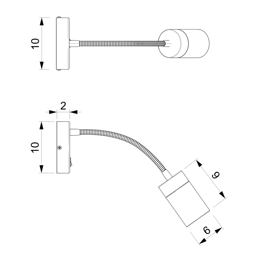 Paindlik väike lamp JOKER 1xGU10/8W/230V valge/matt kroom