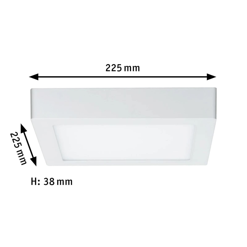 Paulmann 70645 - LED/12,5W Laevalgusti LUNAR 230V 22,5x22,5 cm valge