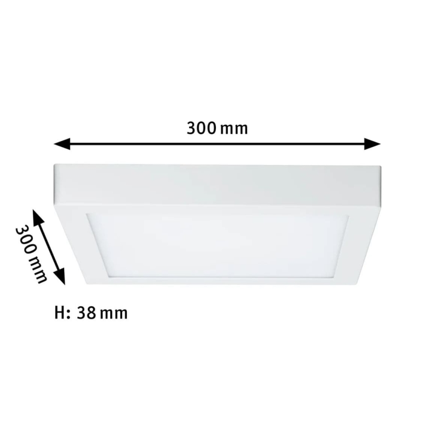 Paulmann 70646 - LED/16W Laevalgusti LUNAR 230V 30x30 cm valge