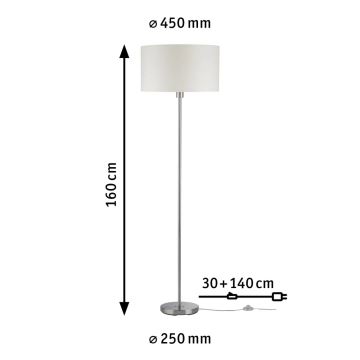 Paulmann 70922 - 1xE27/60W Põrandalamp TESSA 230V