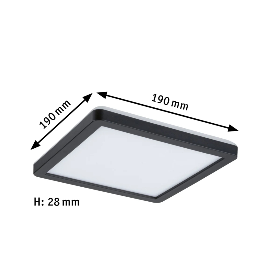 Paulmann 71014 - LED/11,2W Kinnitatav paneel ATRIA 230V 4000K 19x19 cm must