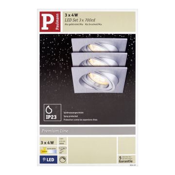 Paulmann 92619 - LED-GU10/4W hämardatav süvisvalgustus vannituppa PREMIUM LINE 230V