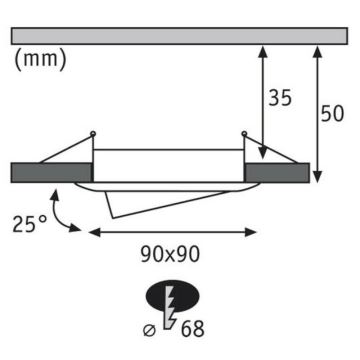 Paulmann 92774 - 3 x Komplekt LED/6,8W Vannitoa ripplaevalgusti PREMIUM LINE 230