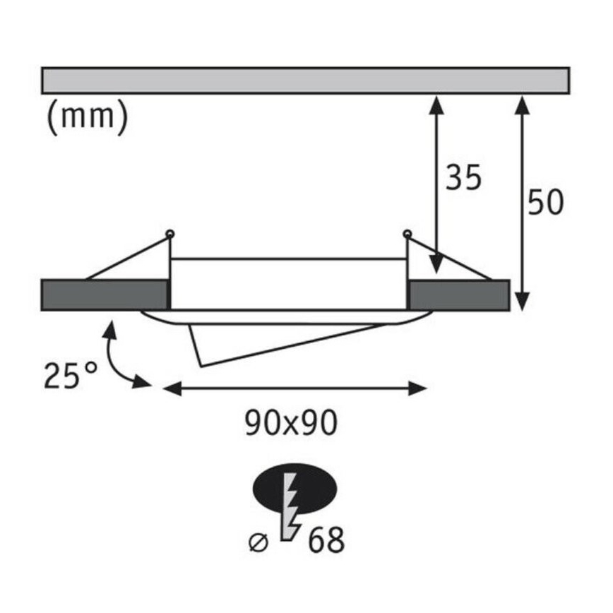 Paulmann 92774 - 3 x Komplekt LED/6,8W Vannitoa ripplaevalgusti PREMIUM LINE 230