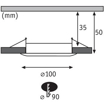 Paulmann 92783 - LED/14W IP44 hämardatav süvisvalgusti vannituppa COIN LED/14W/230V