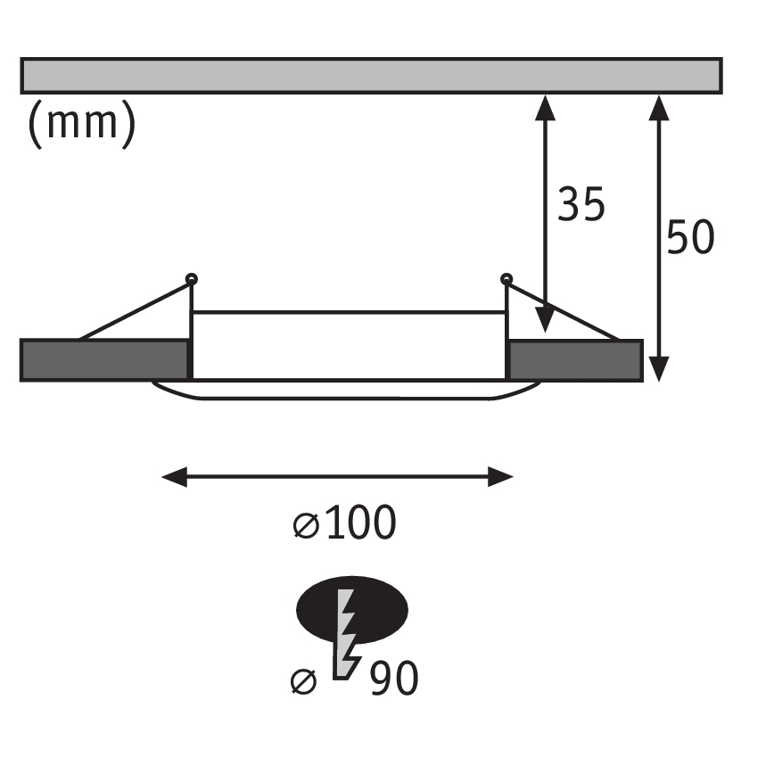 Paulmann 92783 - LED/14W IP44 hämardatav süvisvalgusti vannituppa COIN LED/14W/230V