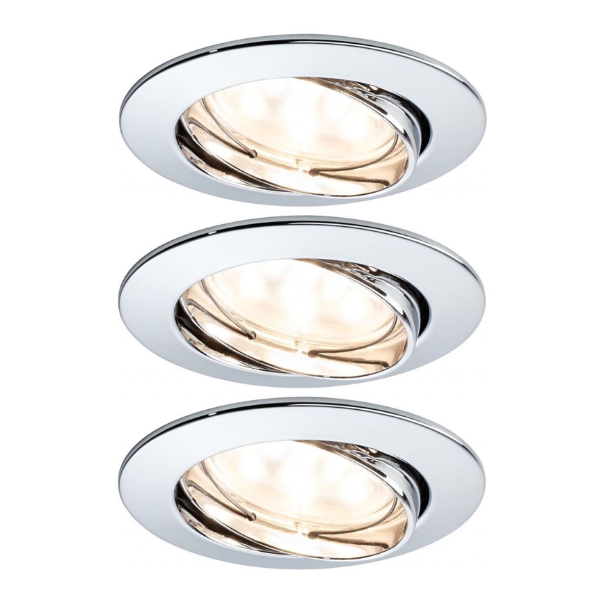 Paulmann 92821 - KOMPLEKT 3x LED/7W IP23 Hämardatav süvistatav valgusti vannituppa COIN 230V