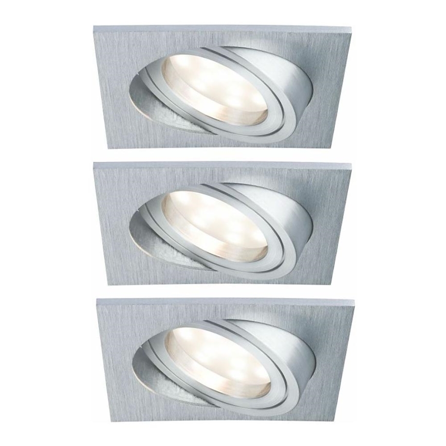 Paulmann 92839 - KOMPLEKT 3x LED/7W IP23 Hämardatav süvistatav valgusti vannituppa COIN 230V