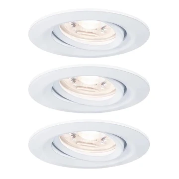 Paulmann 92971 - KOMPLEKT 3x LED/4,2W IP23 Hämardatav süvistatav valgusti vannituppa NOVA 230V