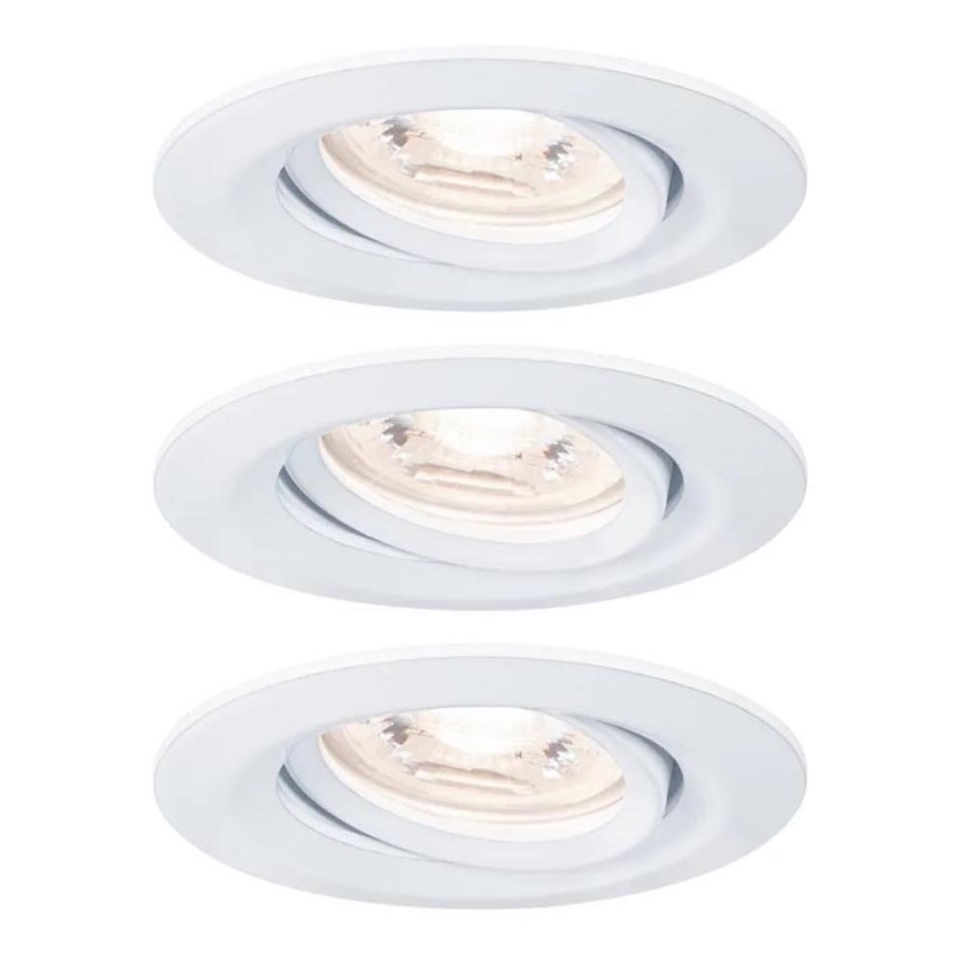 Paulmann 92971 - KOMPLEKT 3x LED/4,2W IP23 Hämardatav süvistatav valgusti vannituppa NOVA 230V